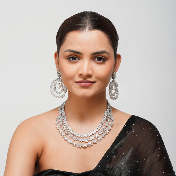Rosy Drizzle Designer Necklace