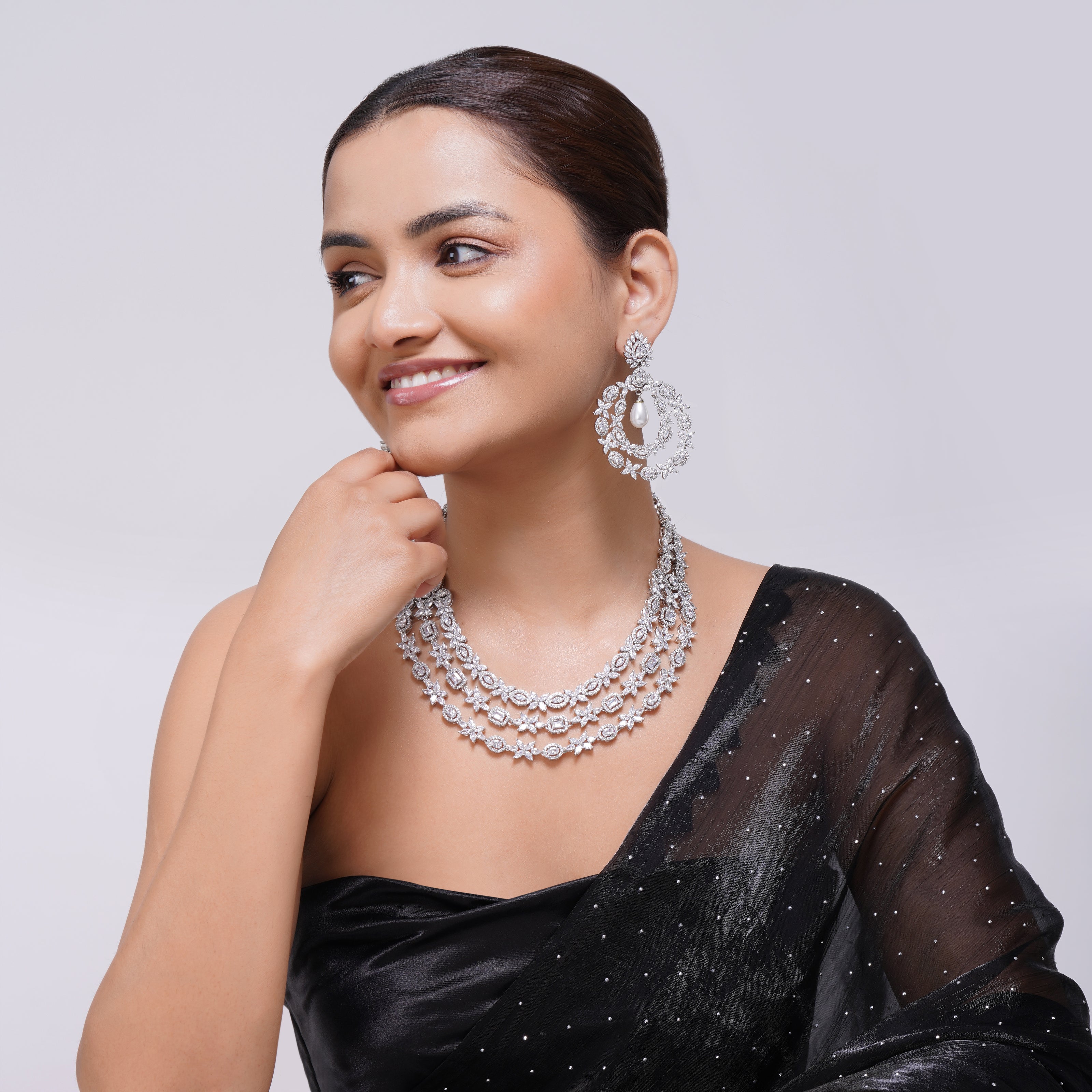 Rosy Drizzle Designer Necklace