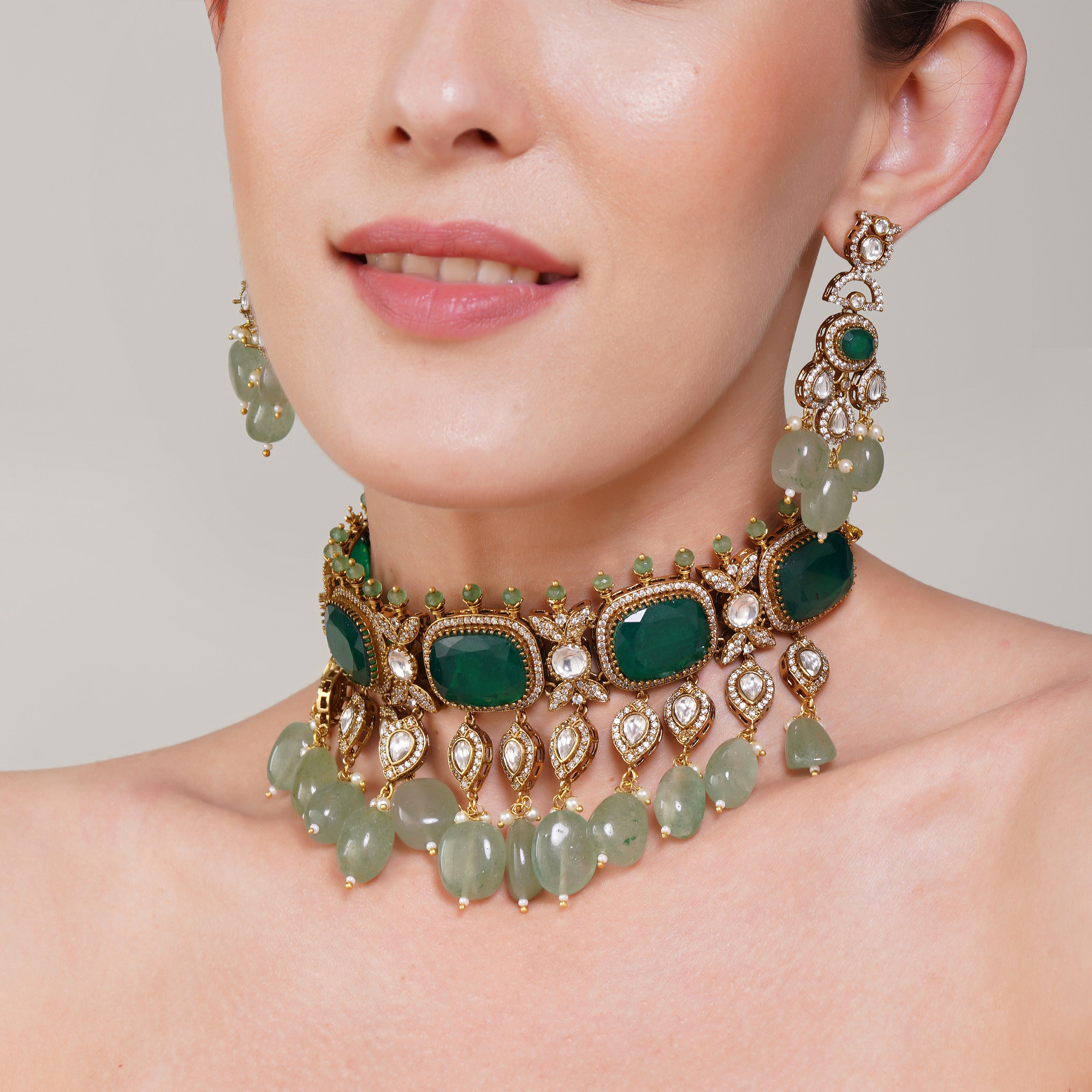 Diya Kundan Necklace Set