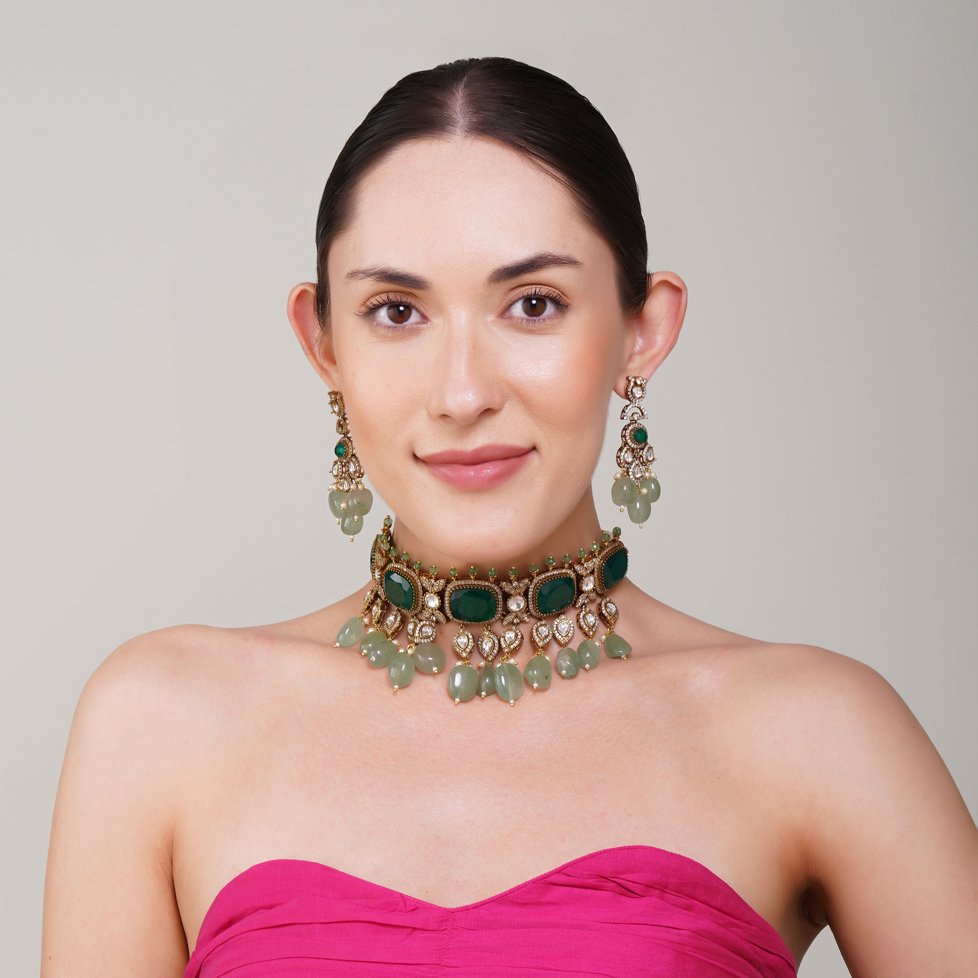 Diya Kundan Necklace Set
