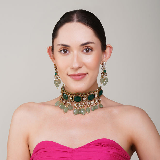 Diya Kundan Necklace Set