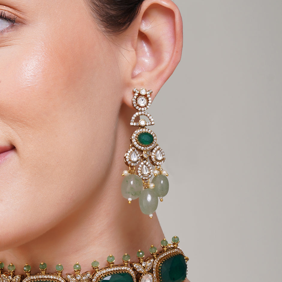 Diya Kundan Necklace Set