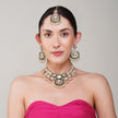Janhavi Emerald  Kundan Necklace Set
