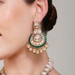 Janhavi Emerald  Kundan Necklace Set