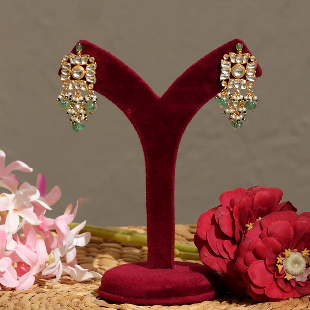Kamal Pachi Kundan Necklace Set