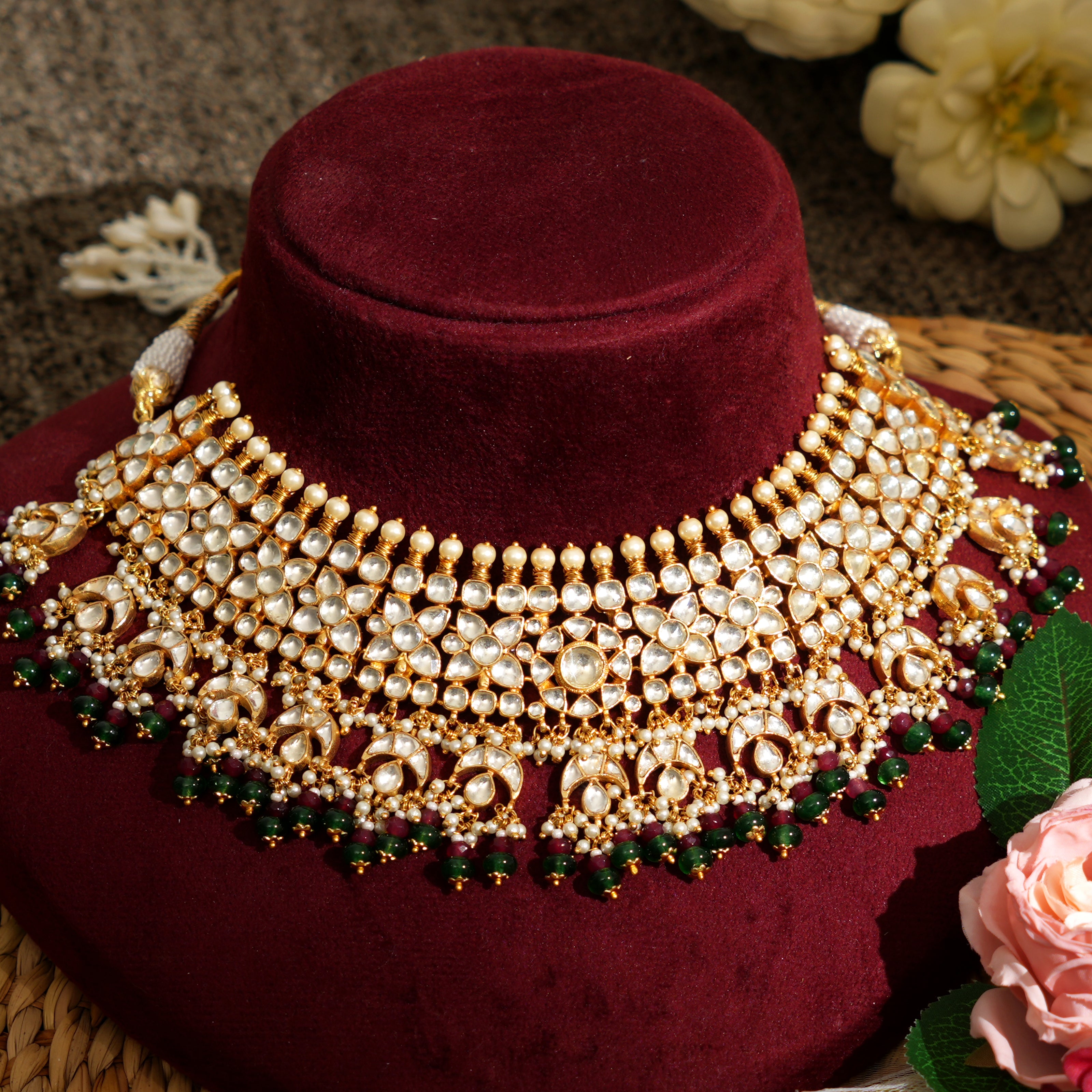 Amreli Pachi Kundan Necklace Set