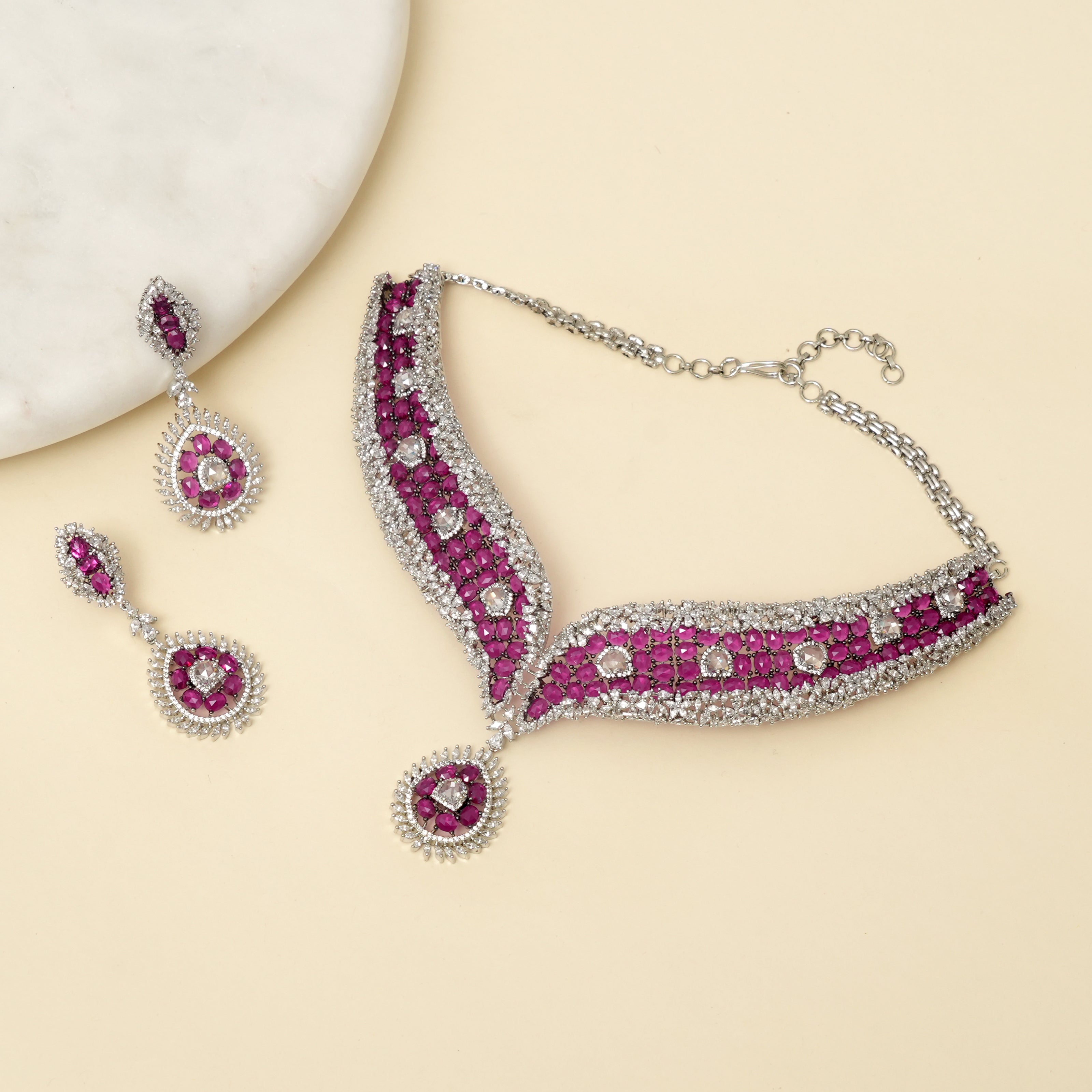 Sitara  Ruby  Necklace Set