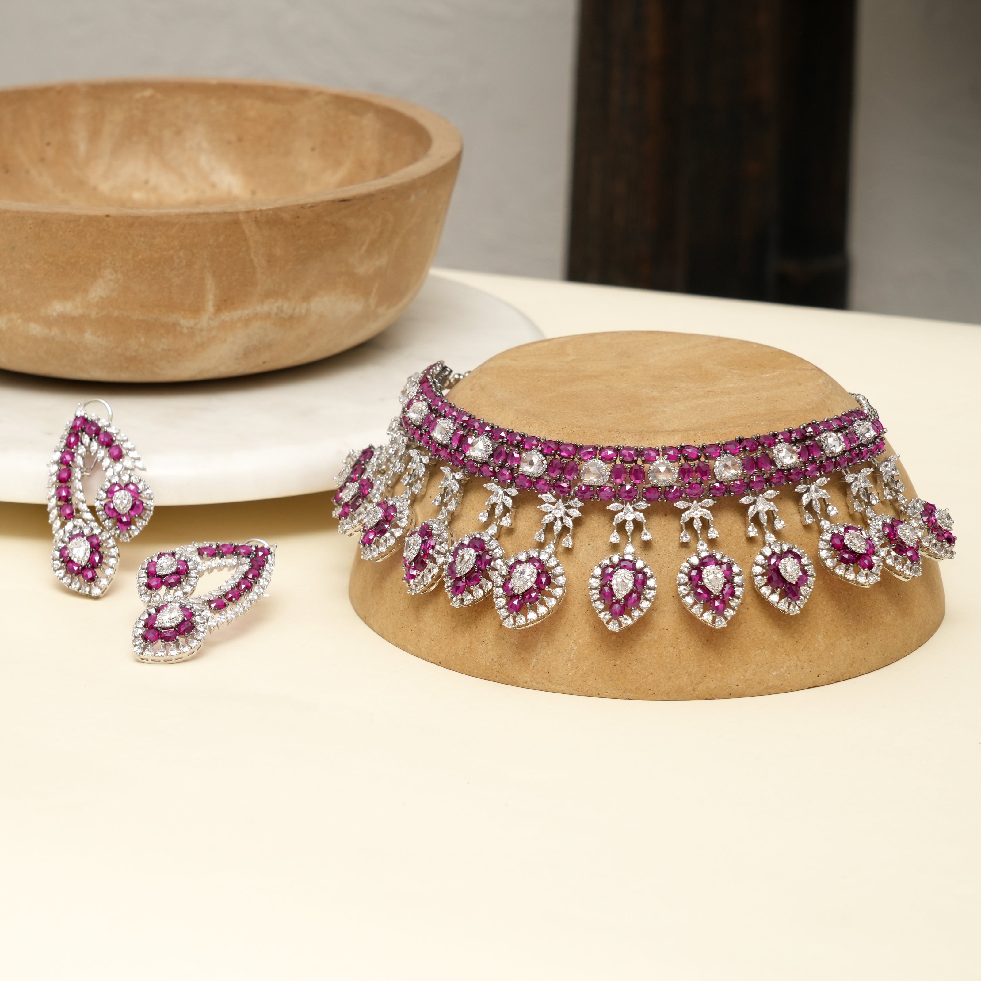 Suvarna  Royal Ruby   Necklace Set